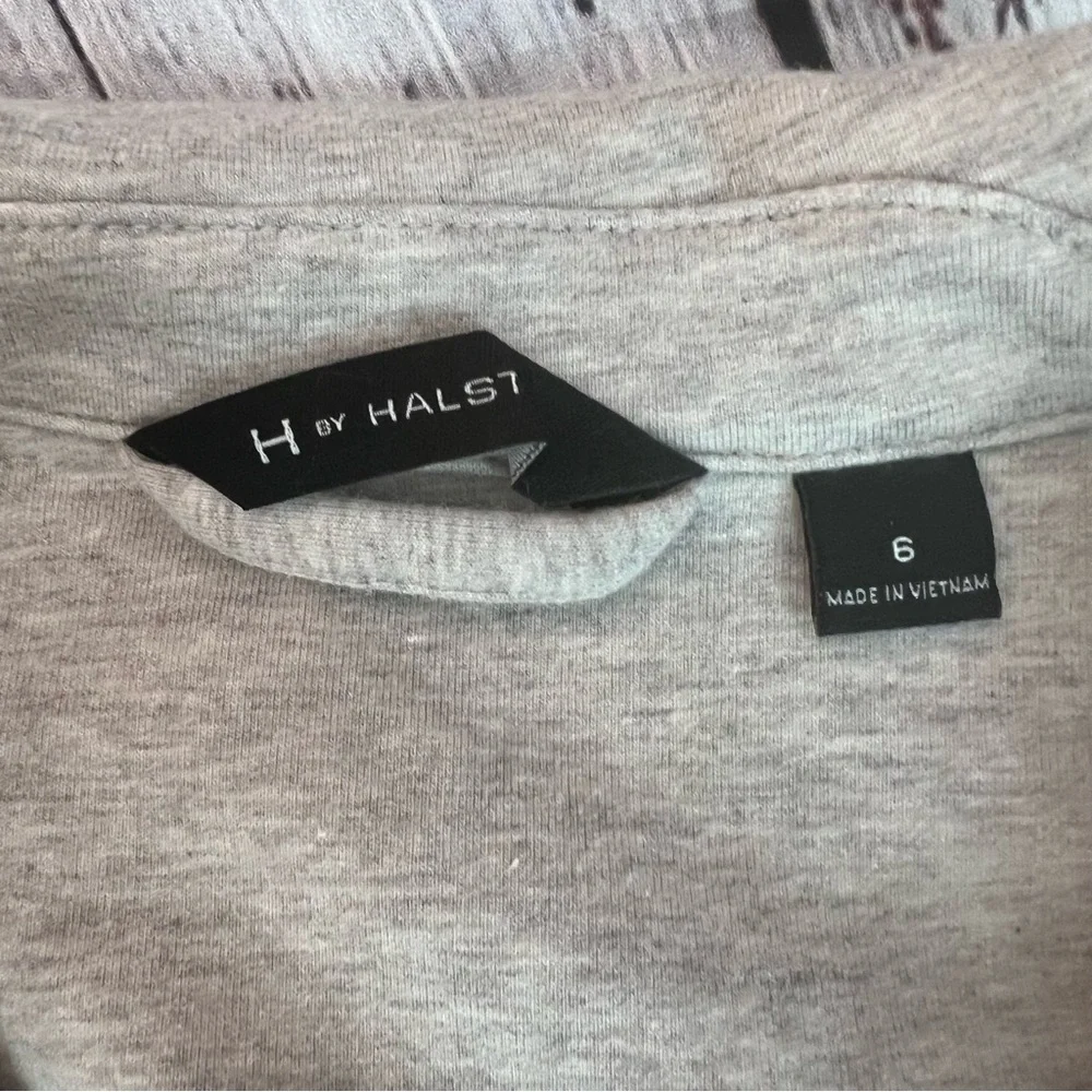H by Halston Gray Knit Moto Jacket